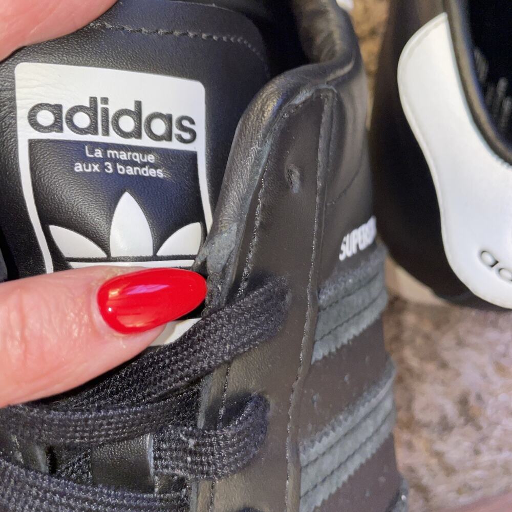 Adidas Superstar FV2809 Mens Black Leather Lace Up Lifestyle Sneakers Shoes 13 - Picture 10 of 10